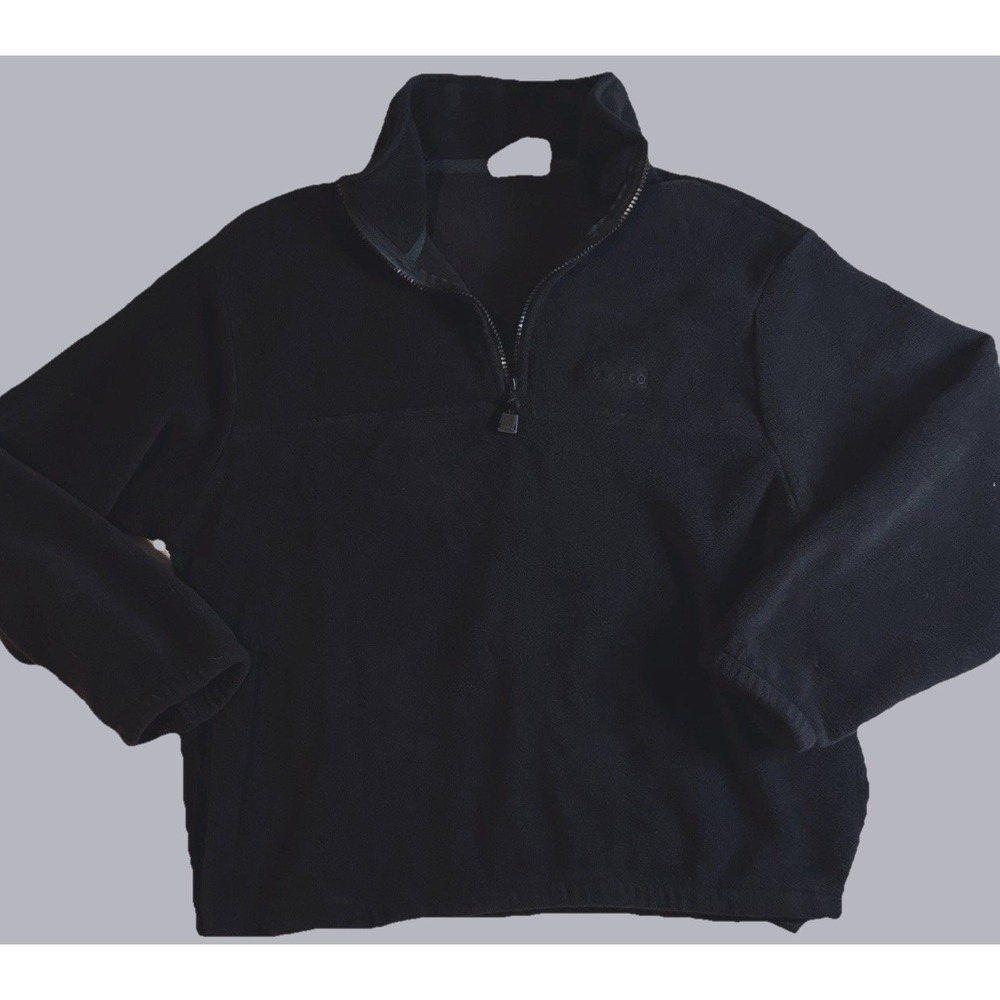 Colorado Timberline Men's Medium Black Pullover 1/4 Zip Sweater Warm Fleece SOFT